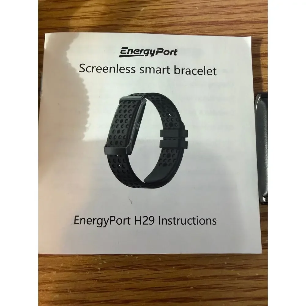 EnergyPort H29 Screenless Smart Bracelet Fitness Tracker Open Box Tested